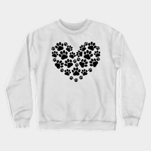 Heart Paws Cat Dog Lover Gift Crewneck Sweatshirt